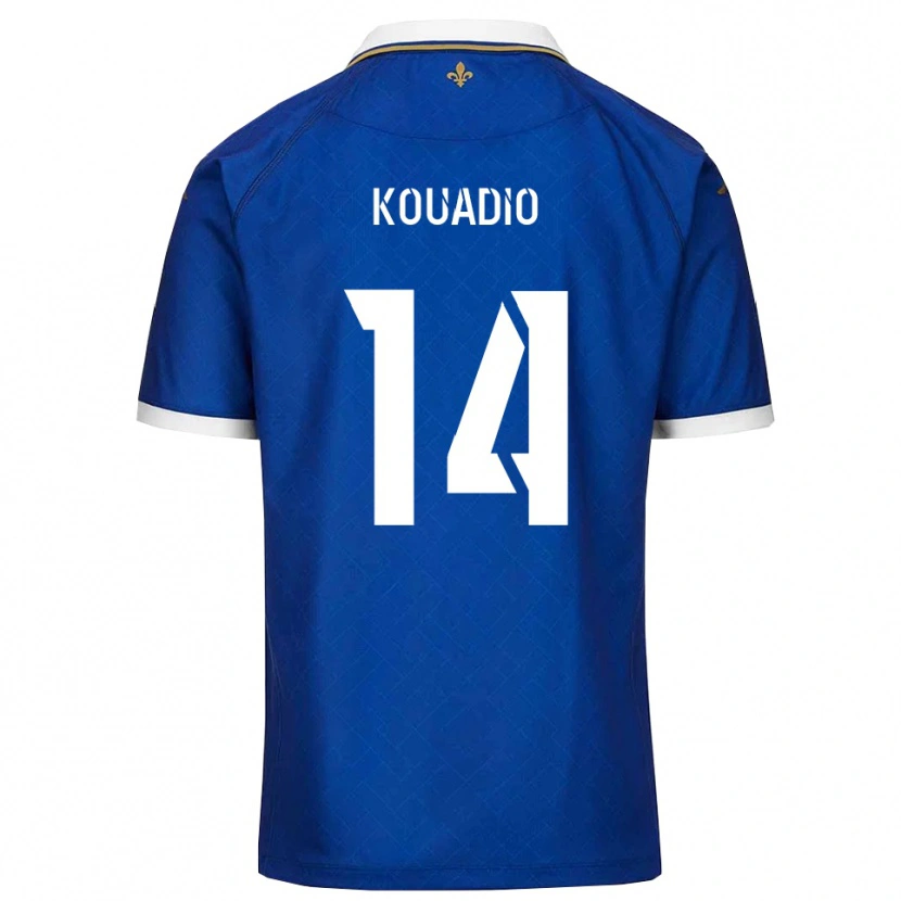 Danxen Kvinder Loïc Kouadio #14 Blå Guld Hjemmebane Spillertrøjer 2025/26 Trøje T-Shirt