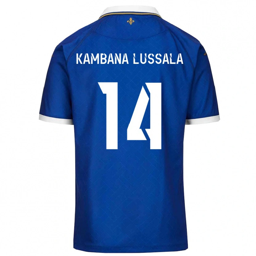 Danxen Kvinder Francisco Kambana Lussala #14 Blå Guld Hjemmebane Spillertrøjer 2025/26 Trøje T-Shirt