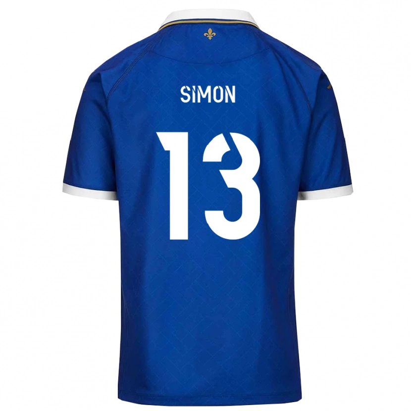 Danxen Kvinder Elie Simon #13 Blå Guld Hjemmebane Spillertrøjer 2025/26 Trøje T-Shirt