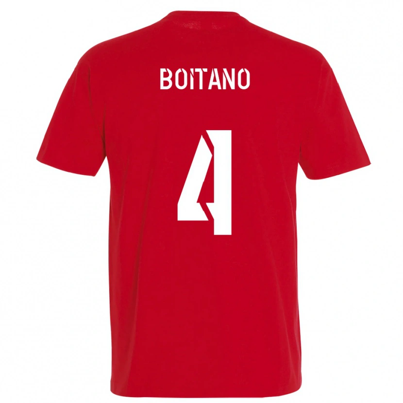 Danxen Kvinder Jean-Baptiste Boitano #4 Rød Gul Hjemmebane Spillertrøjer 2025/26 Trøje T-Shirt