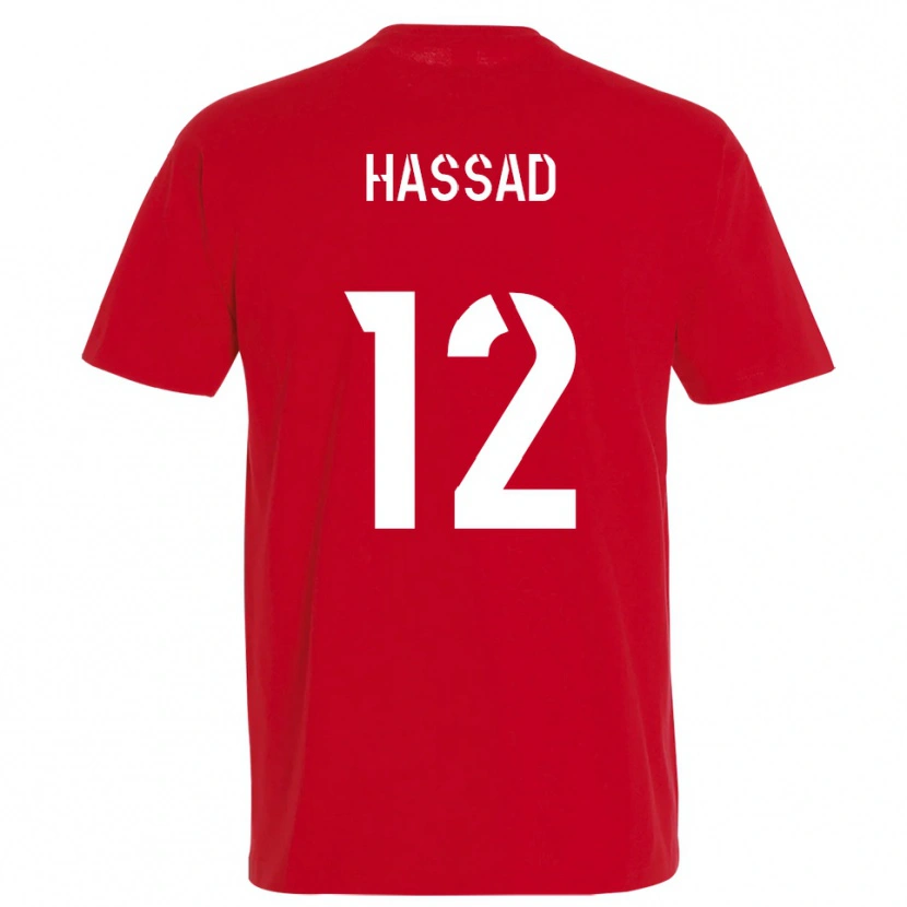 Danxen Kvinder Rayan Hassad #12 Rød Gul Hjemmebane Spillertrøjer 2025/26 Trøje T-Shirt