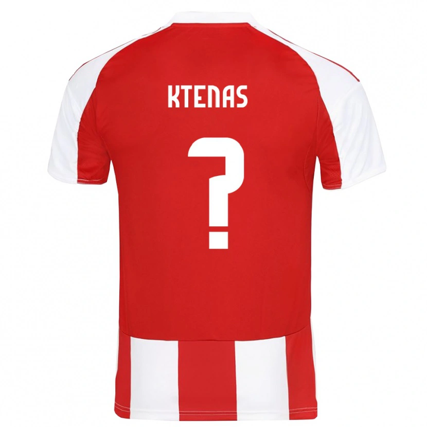 Danxen Kvinder Vasilios Ktenas #0 Rød Hvid Hjemmebane Spillertrøjer 2025/26 Trøje T-Shirt