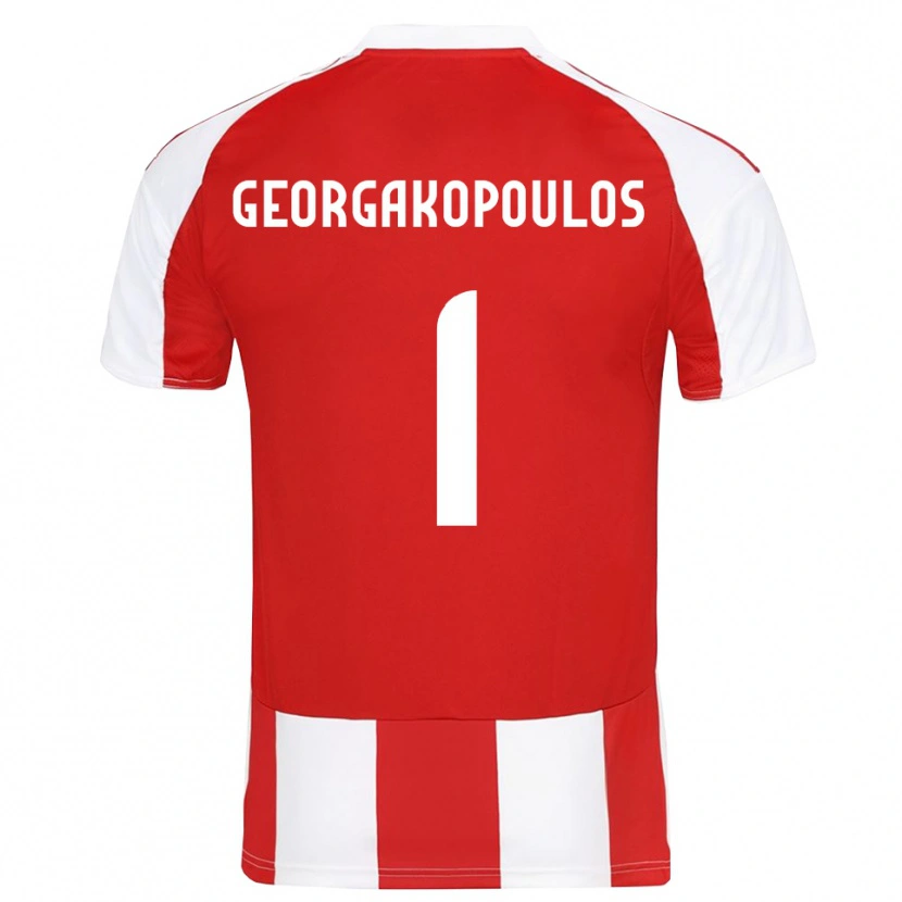 Danxen Kvinder Iason Georgakopoulos #1 Rød Hvid Hjemmebane Spillertrøjer 2025/26 Trøje T-Shirt