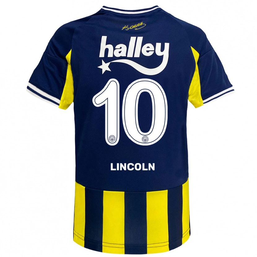 Danxen Kvinder Lincoln #10 Gul Mørkeblå Hvid Hjemmebane Spillertrøjer 2025/26 Trøje T-Shirt