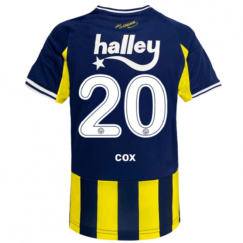 Danxen Kvinder Marta Cox #20 Gul Mørkeblå Hvid Hjemmebane Spillertrøjer 2025/26 Trøje T-Shirt