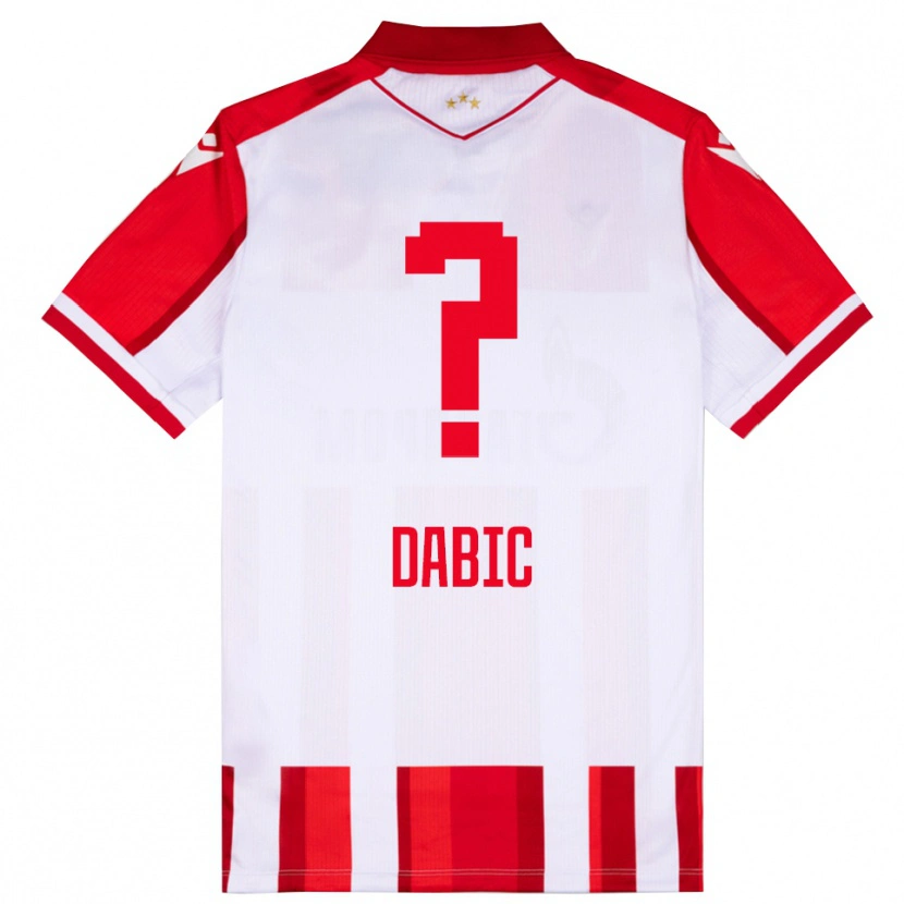 Danxen Kvinder Stefan Dabic #0 Rød Hvid Hjemmebane Spillertrøjer 2025/26 Trøje T-Shirt