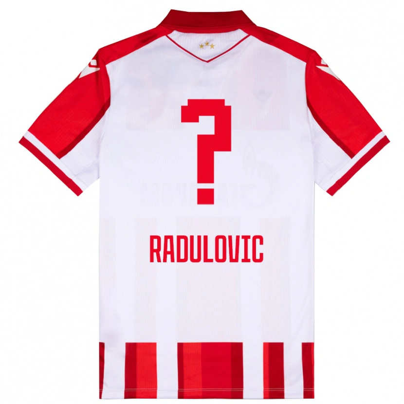 Danxen Kvinder Marko Radulovic #0 Rød Hvid Hjemmebane Spillertrøjer 2025/26 Trøje T-Shirt