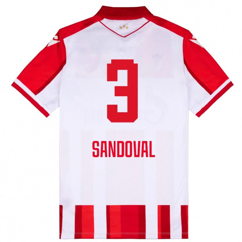 Danxen Kvinder Keimer Sandoval #3 Rød Hvid Hjemmebane Spillertrøjer 2025/26 Trøje T-Shirt