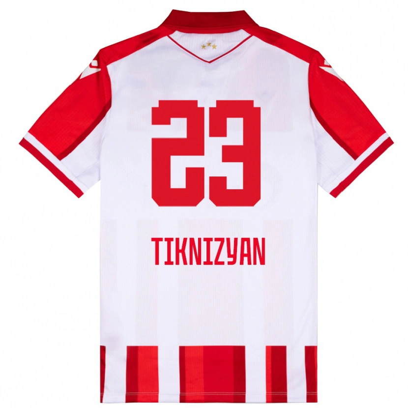 Danxen Kvinder Nair Tiknizyan #23 Rød Hvid Hjemmebane Spillertrøjer 2025/26 Trøje T-Shirt