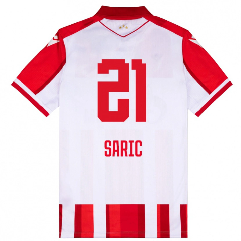 Danxen Kvinder Dimitrije Saric #21 Rød Hvid Hjemmebane Spillertrøjer 2025/26 Trøje T-Shirt