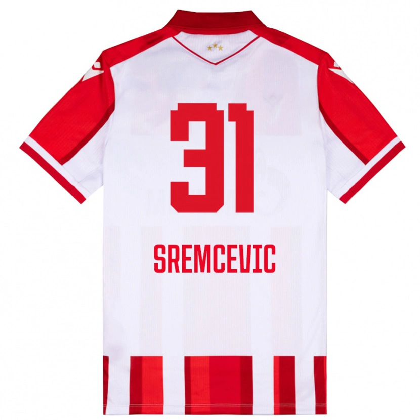Danxen Kvinder Uros Sremcevic #31 Rød Hvid Hjemmebane Spillertrøjer 2025/26 Trøje T-Shirt