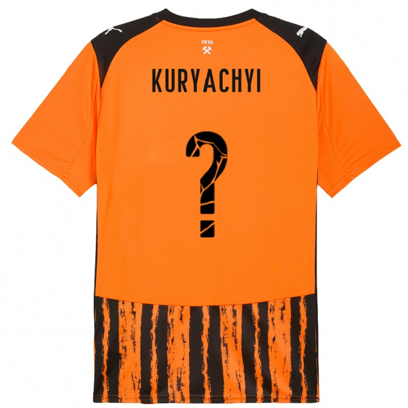 Danxen Kvinder Artur Kuryachyi #0 Orange Sort Hjemmebane Spillertrøjer 2025/26 Trøje T-Shirt