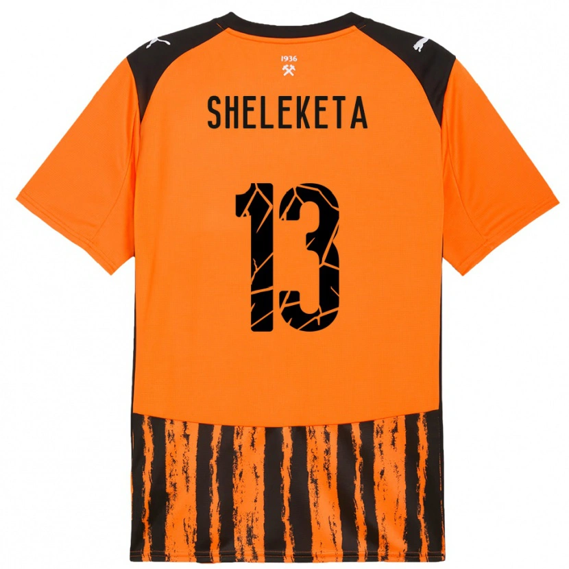 Danxen Kvinder Mykyta Sheleketa #13 Orange Sort Hjemmebane Spillertrøjer 2025/26 Trøje T-Shirt