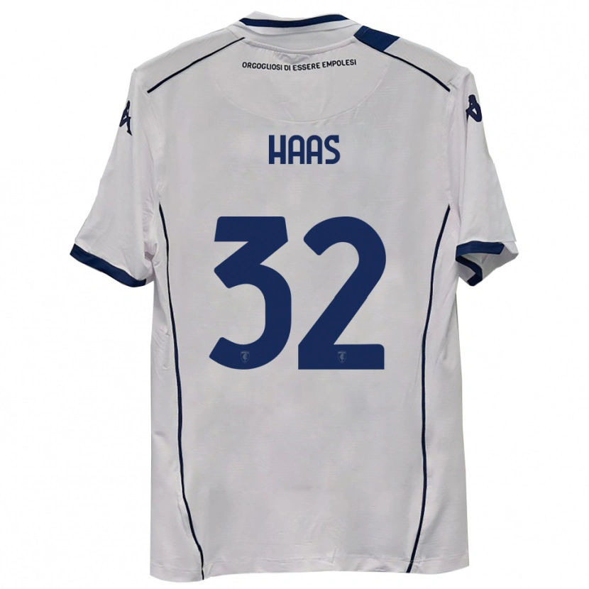 Danxen Kvinder Nicolas Haas #32 Mørkeblå Udebane Spillertrøjer 2025/26 Trøje T-Shirt