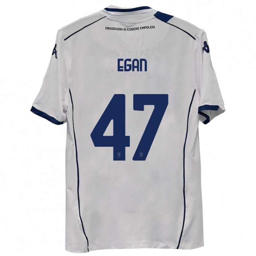 Danxen Kvinder Matteo Egan #47 Mørkeblå Udebane Spillertrøjer 2025/26 Trøje T-Shirt