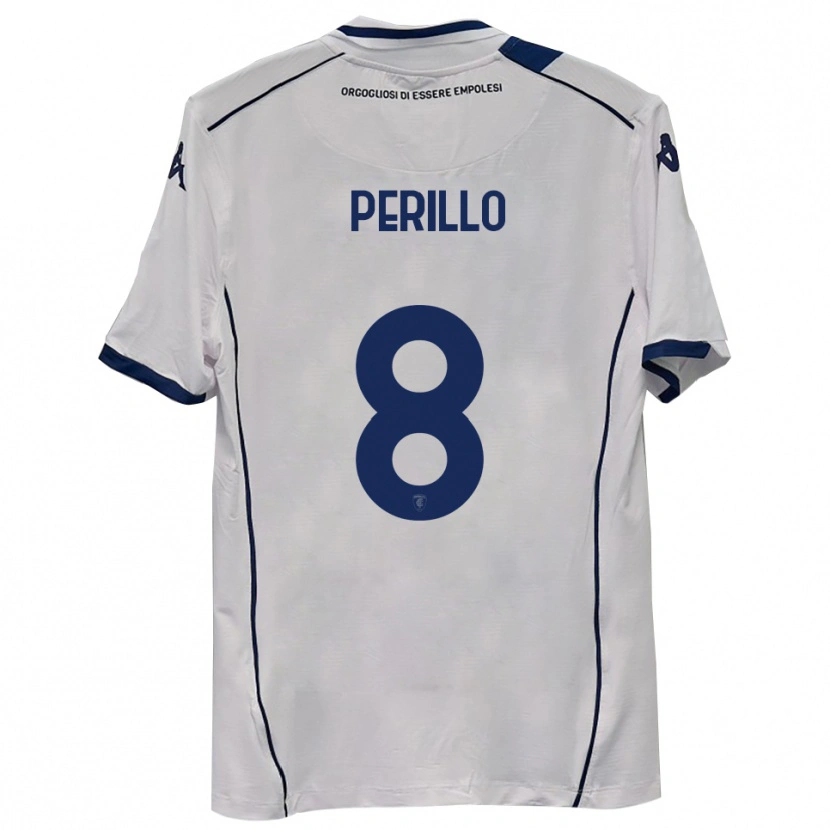 Danxen Kvinder Edoardo Perillo #8 Mørkeblå Udebane Spillertrøjer 2025/26 Trøje T-Shirt