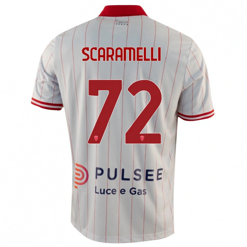 Danxen Kvinder Endris Scaramelli #72 Hvid Rød Blå Udebane Spillertrøjer 2025/26 Trøje T-Shirt