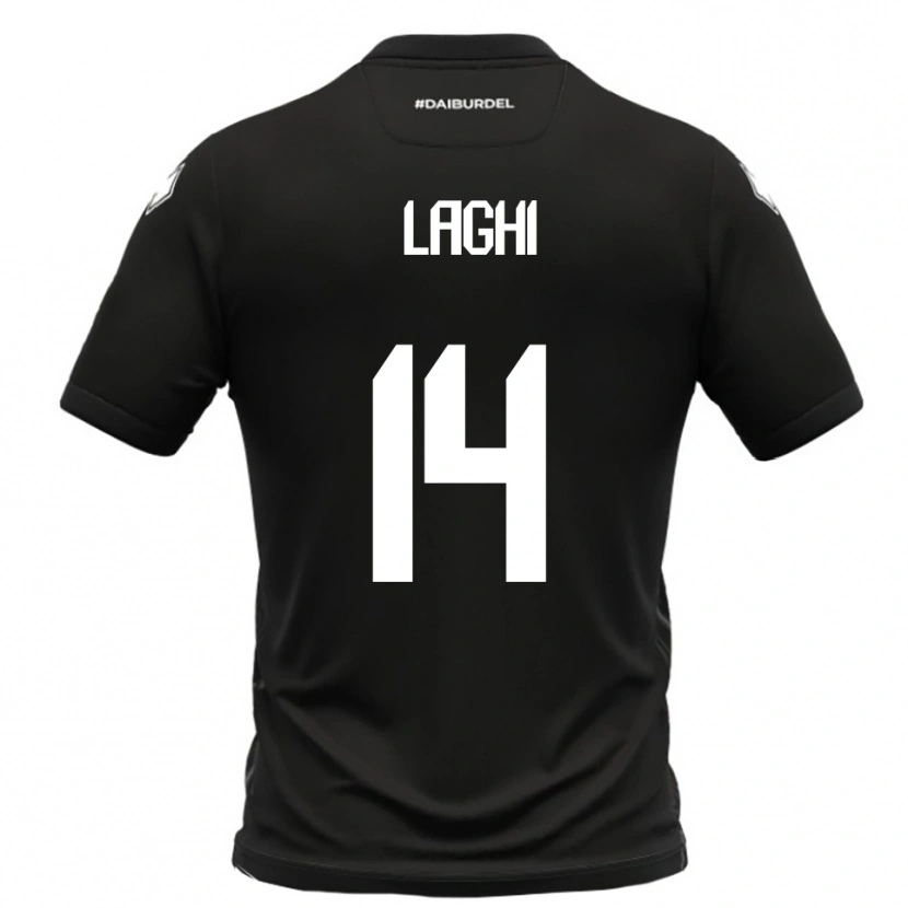 Danxen Kvinder Riccardo Laghi #14 Sort Hvid Udebane Spillertrøjer 2025/26 Trøje T-Shirt