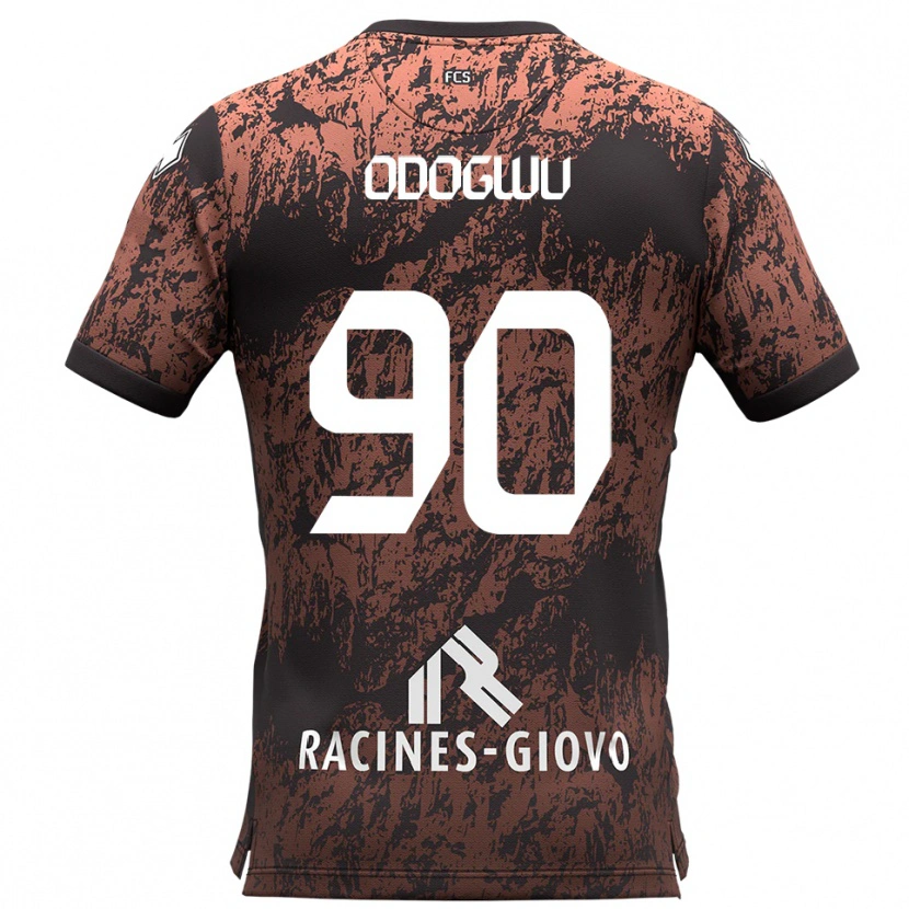 Danxen Kvinder Raphael Odogwu #90 Brun Sort Udebane Spillertrøjer 2025/26 Trøje T-Shirt