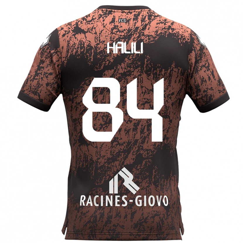 Danxen Kvinder Renato Halili #84 Brun Sort Udebane Spillertrøjer 2025/26 Trøje T-Shirt