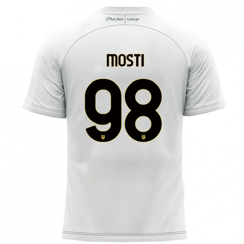 Danxen Kvinder Nicola Mosti #98 Hvid Gul Udebane Spillertrøjer 2025/26 Trøje T-Shirt