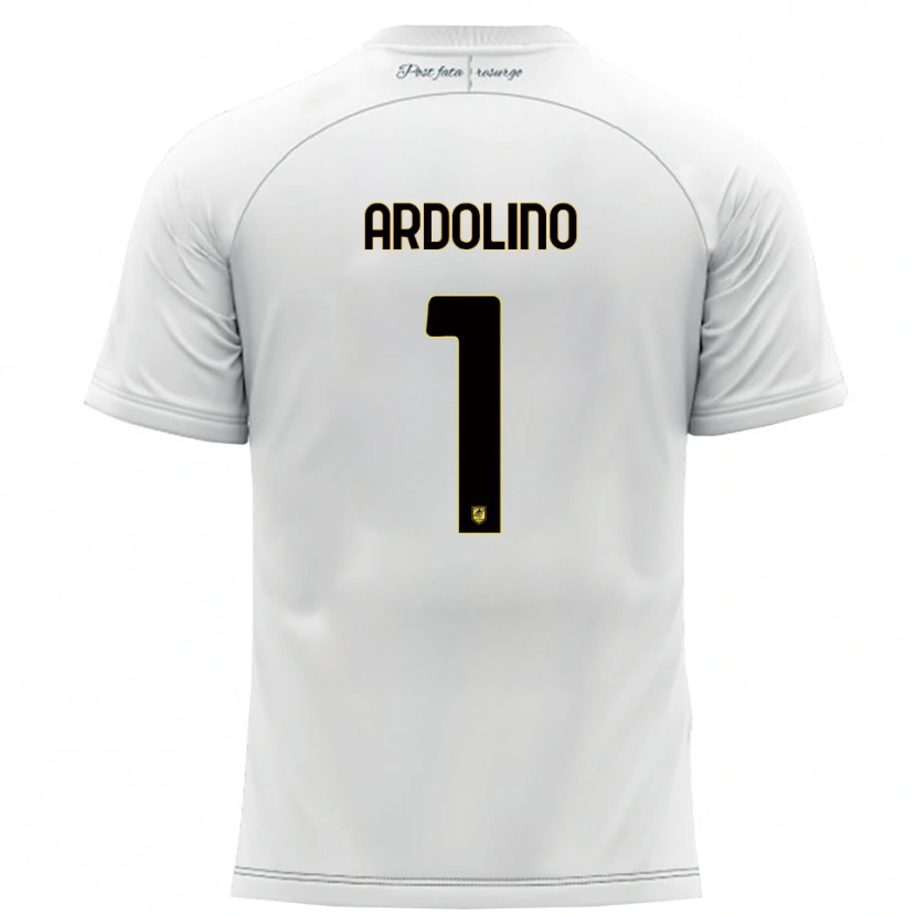 Danxen Kvinder Antonio Ardolino #1 Hvid Gul Udebane Spillertrøjer 2025/26 Trøje T-Shirt