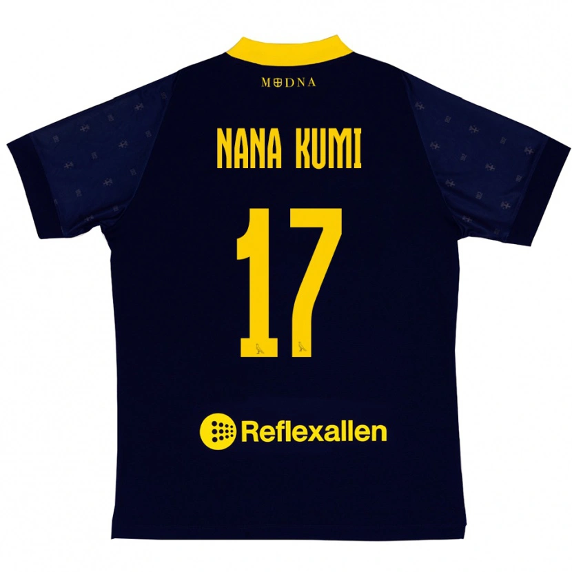 Danxen Kvinder Ronald Nana Kumi #17 Mørkeblå Gul Udebane Spillertrøjer 2025/26 Trøje T-Shirt