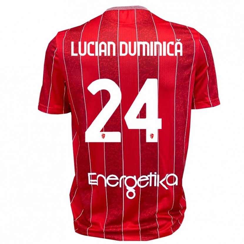 Danxen Kvinder Nicolae Lucian Duminică #24 Rød Hvid Udebane Spillertrøjer 2025/26 Trøje T-Shirt