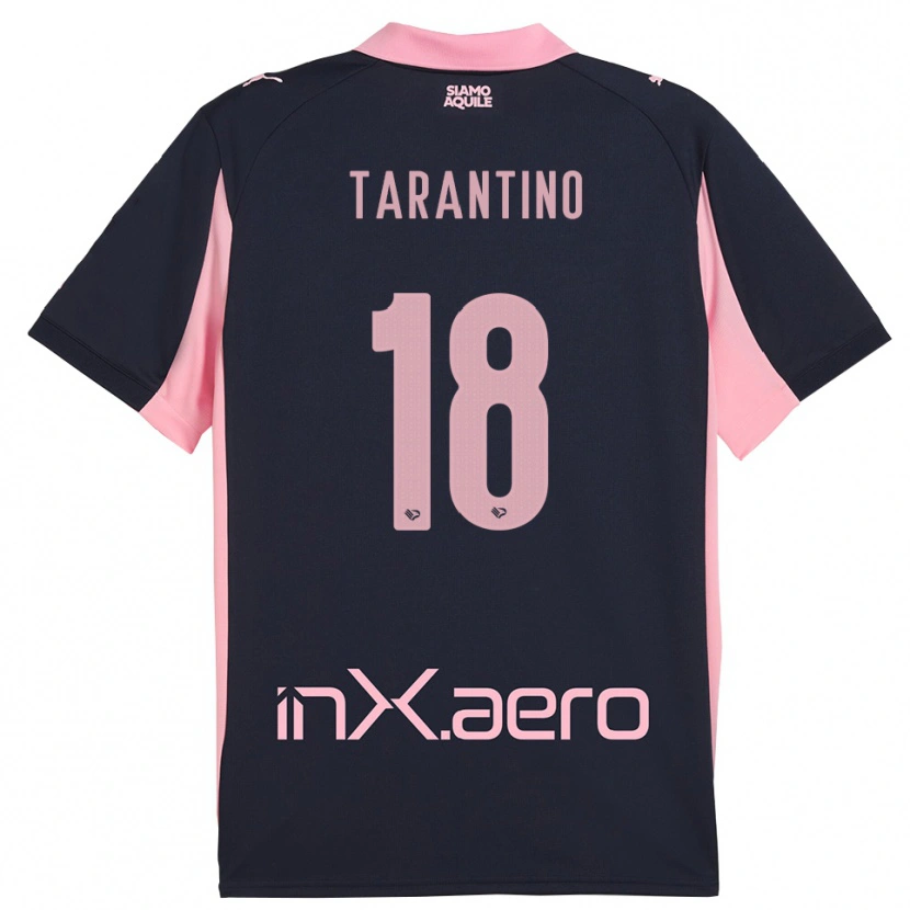 Danxen Kvinder Antonino Tarantino #18 Mørkeblå Pink Udebane Spillertrøjer 2025/26 Trøje T-Shirt