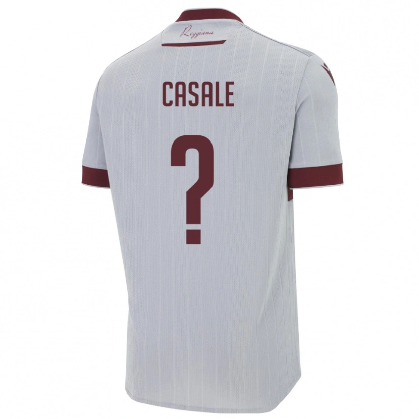 Danxen Kvinder Casale Giorgia #0 Burgunder Hvid Udebane Spillertrøjer 2025/26 Trøje T-Shirt