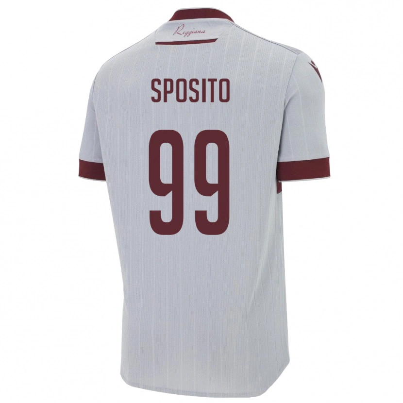 Danxen Kvinder Alex Sposito #99 Burgunder Hvid Udebane Spillertrøjer 2025/26 Trøje T-Shirt