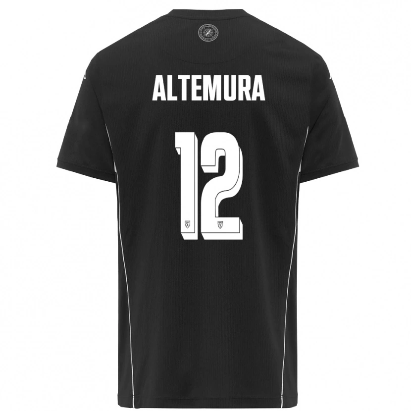 Danxen Kvinder Tommaso Altemura #12 Sort Hvid Udebane Spillertrøjer 2025/26 Trøje T-Shirt
