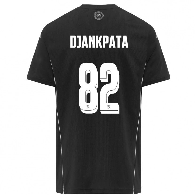 Danxen Kvinder Halid Djankpata #82 Sort Hvid Udebane Spillertrøjer 2025/26 Trøje T-Shirt