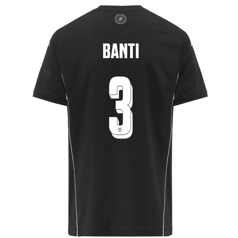 Danxen Kvinder Alessandro Banti #3 Sort Hvid Udebane Spillertrøjer 2025/26 Trøje T-Shirt