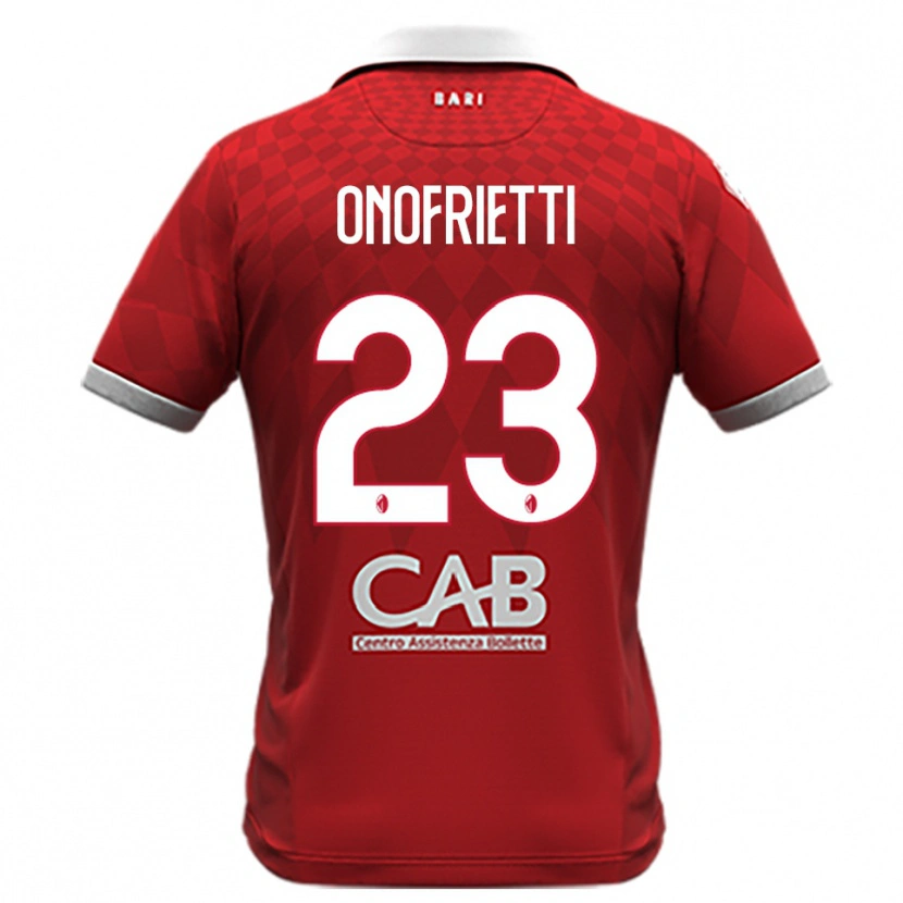 Danxen Kvinder Vincenzo Onofrietti #23 Rød Hvid Udebane Spillertrøjer 2025/26 Trøje T-Shirt