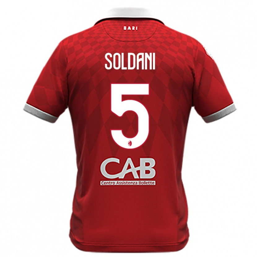 Danxen Kvinder Mauro Soldani #5 Rød Hvid Udebane Spillertrøjer 2025/26 Trøje T-Shirt