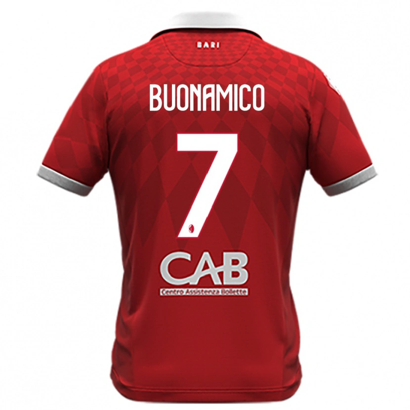 Danxen Kvinder Alessandro Buonamico #7 Rød Hvid Udebane Spillertrøjer 2025/26 Trøje T-Shirt