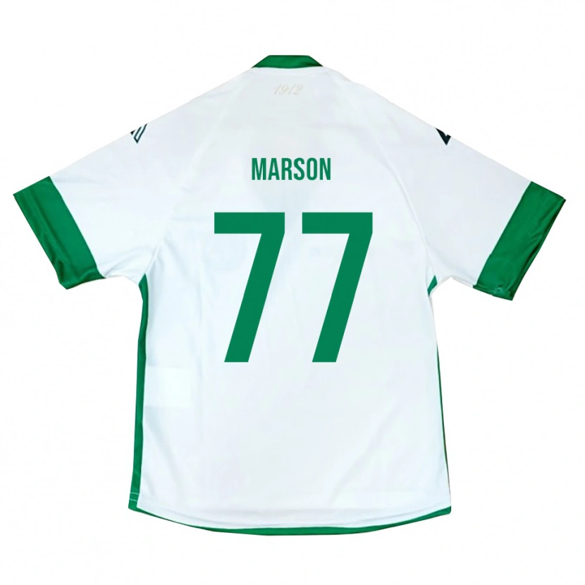 Danxen Kvinder Leonardo Marson #77 Hvid Grøn Blå Udebane Spillertrøjer 2025/26 Trøje T-Shirt