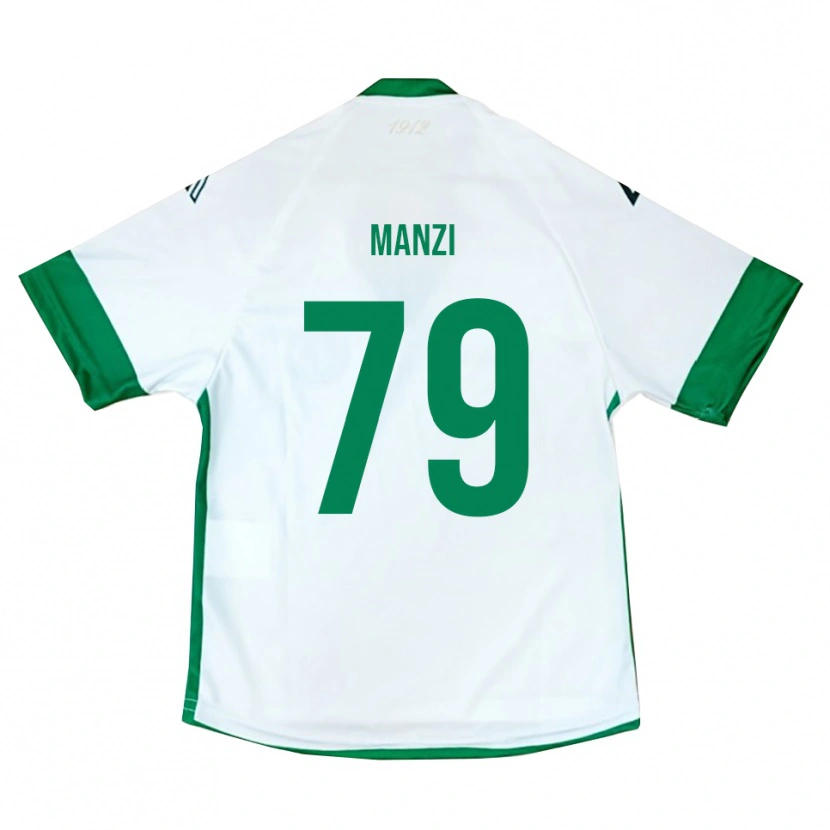 Danxen Kvinder Claudio Manzi #79 Hvid Grøn Blå Udebane Spillertrøjer 2025/26 Trøje T-Shirt