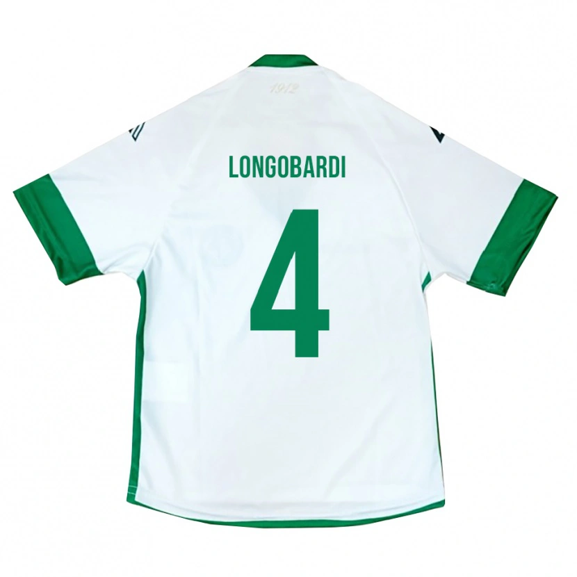 Danxen Kvinder Salvatore Longobardi #4 Hvid Grøn Blå Udebane Spillertrøjer 2025/26 Trøje T-Shirt