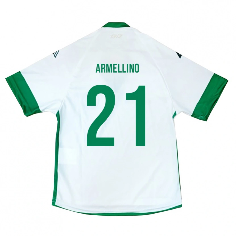 Danxen Kvinder Marco Armellino #21 Hvid Grøn Blå Udebane Spillertrøjer 2025/26 Trøje T-Shirt