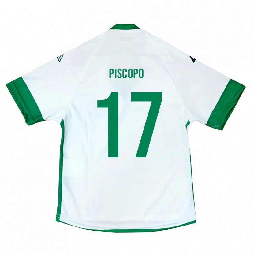 Danxen Kvinder Francesco Piscopo #17 Hvid Grøn Blå Udebane Spillertrøjer 2025/26 Trøje T-Shirt