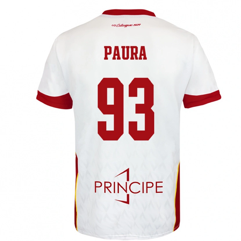 Danxen Kvinder Mario Paura #93 Hvid Rød Udebane Spillertrøjer 2025/26 Trøje T-Shirt
