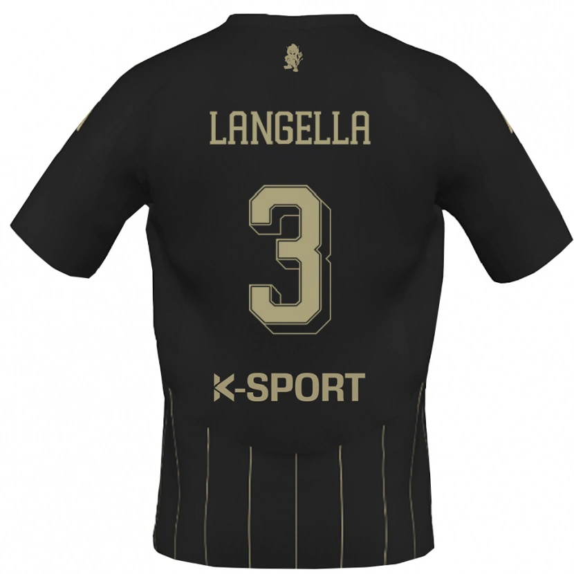 Danxen Kvinder Matteo Langella #3 Grå Hvid Udebane Spillertrøjer 2025/26 Trøje T-Shirt