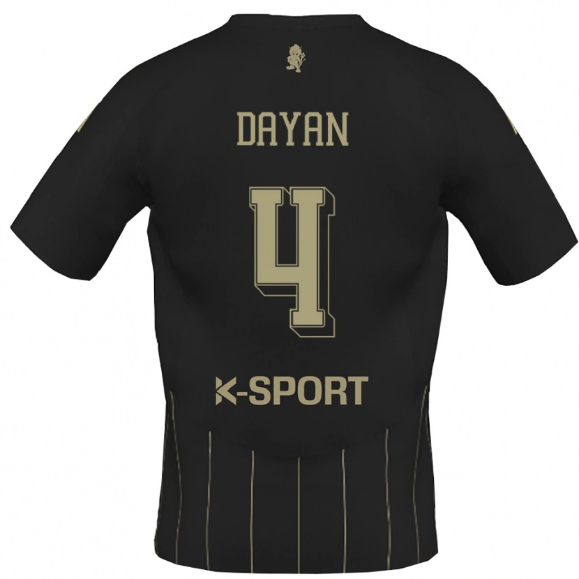 Danxen Kvinder Pedro Dayan #4 Grå Hvid Udebane Spillertrøjer 2025/26 Trøje T-Shirt