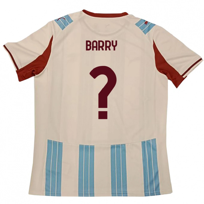 Danxen Kvinder Sammy Barry #0 Lyseblå Hvid Udebane Spillertrøjer 2025/26 Trøje T-Shirt