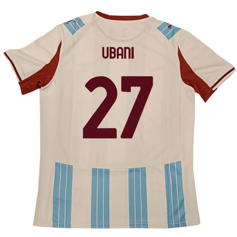 Danxen Kvinder Marlon Ubani #27 Lyseblå Hvid Udebane Spillertrøjer 2025/26 Trøje T-Shirt