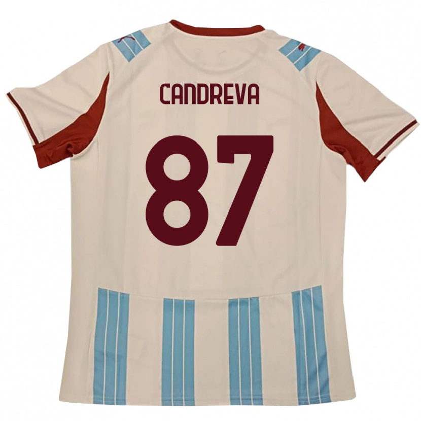 Danxen Kvinder Antonio Candreva #87 Lyseblå Hvid Udebane Spillertrøjer 2025/26 Trøje T-Shirt