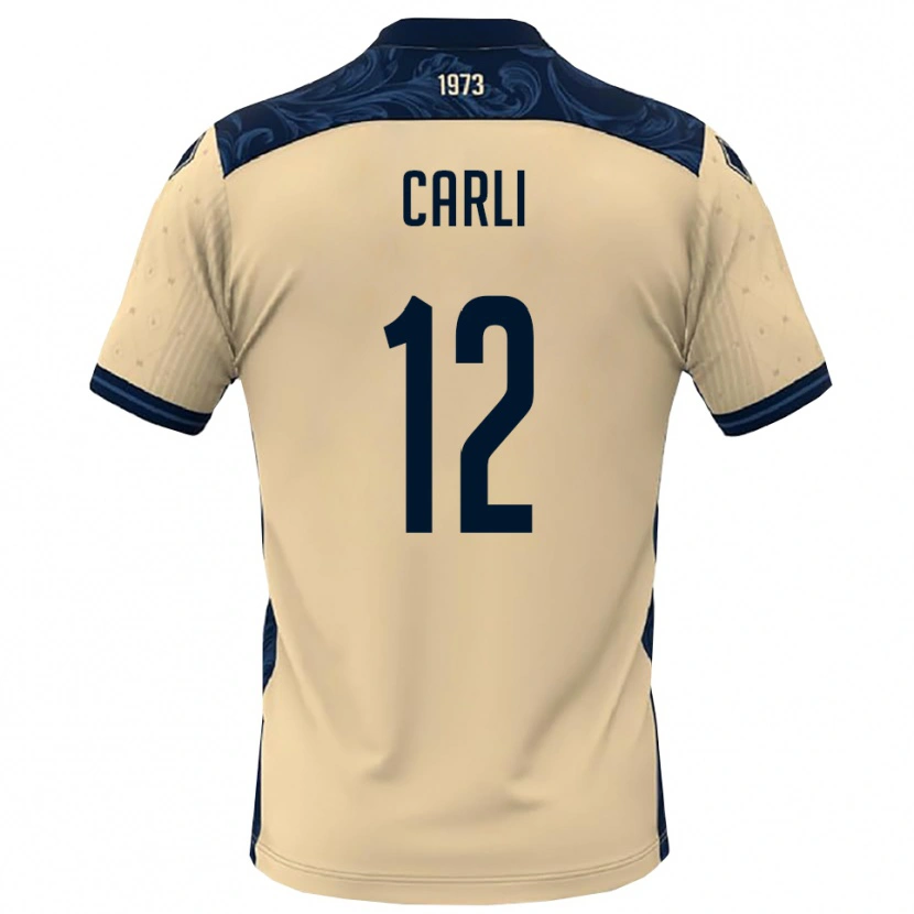 Danxen Kvinder Lorenzo Carli #12 Hvid Mørkeblå Udebane Spillertrøjer 2025/26 Trøje T-Shirt