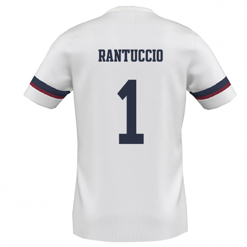 Danxen Kvinder Carmelo Rantuccio #1 Hvid Rød Udebane Spillertrøjer 2025/26 Trøje T-Shirt